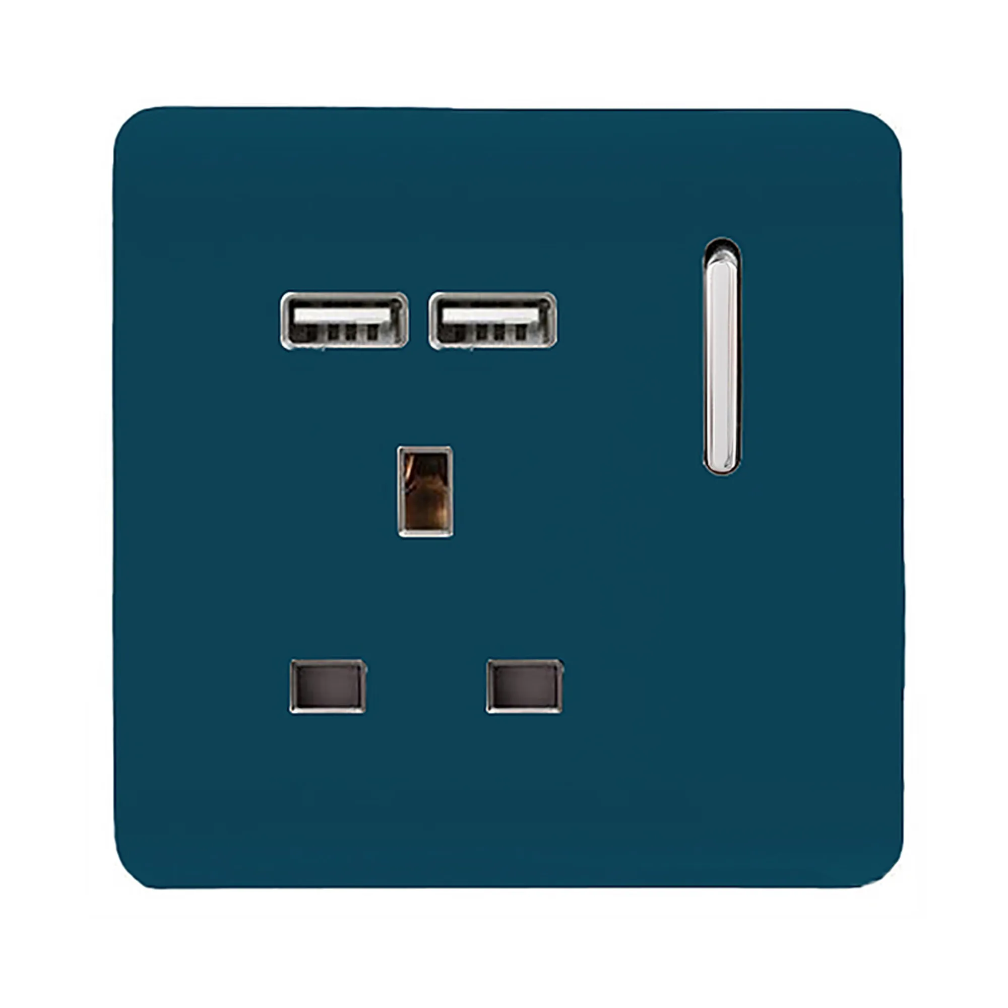 ART-SKT13USBMD  1 Gang 13Amp Switched Single Socket With 2 x USB Midnight Blue